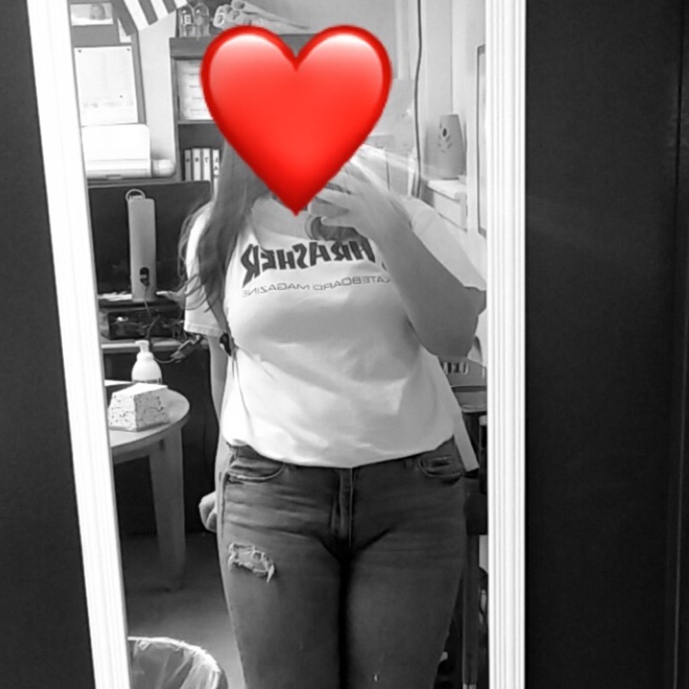 white thrasher shirt